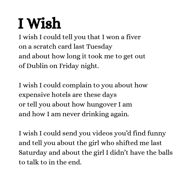 I Wish Poem (Downloadable PDF)