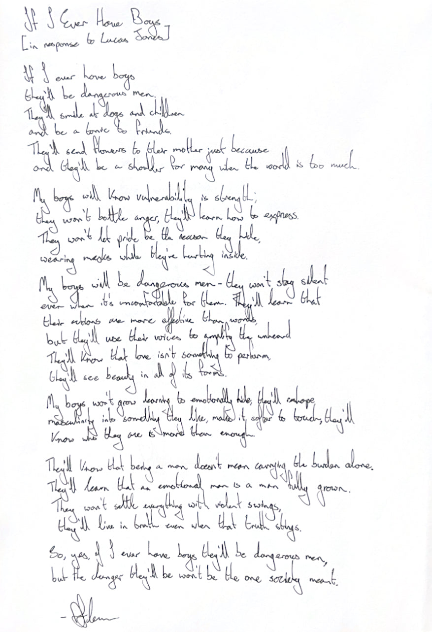 If I Ever Have Boys (Handwriting Version PDF Copy)